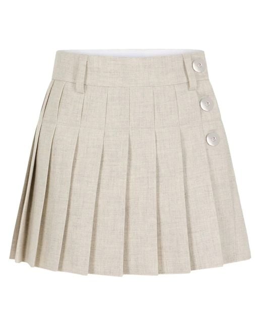 Rabanne Natural Pleated Mini Skirt