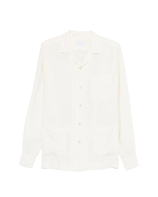 Boglioli White Chest-Pocket Overshirt for men