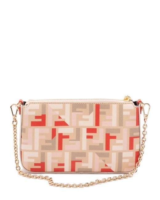 財布・小物その他 FENDI Baguette Pouch Tessuto Ff Pu Fendi Baguette Pouch Tessuto Ff Pu in Pink | Lyst Canada