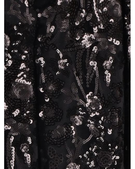 Niccolò Pasqualetti Black Cascata Sequined Skirt