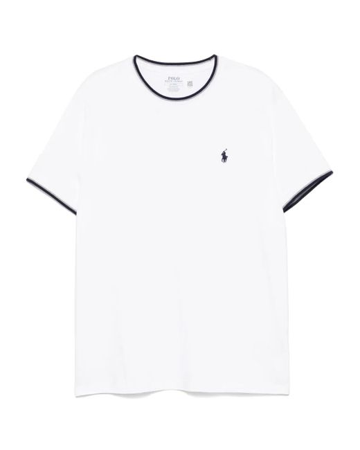 Polo Ralph Lauren White Stretch-Cotton T-Shirt for men