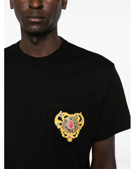 Versace Heart Couture T-Shirt in Black für Herren