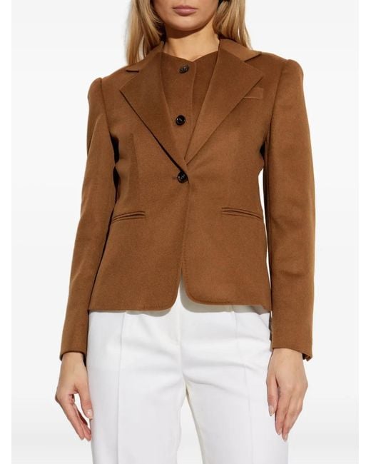 Max Mara Brown Camel Drap Short Jacket