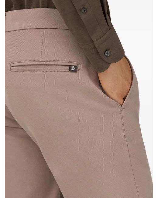Pantalones rectos de algodón Boggi de hombre de color Gray