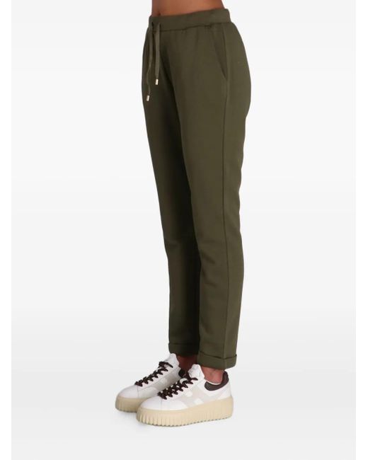 Liu Jo Green Drawstring-Waist Track Pants