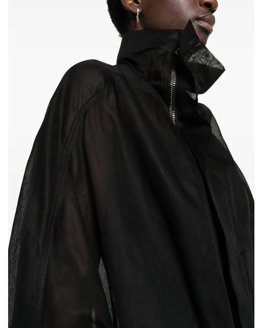 Rick Owens Black Semi-Sheer Jacket