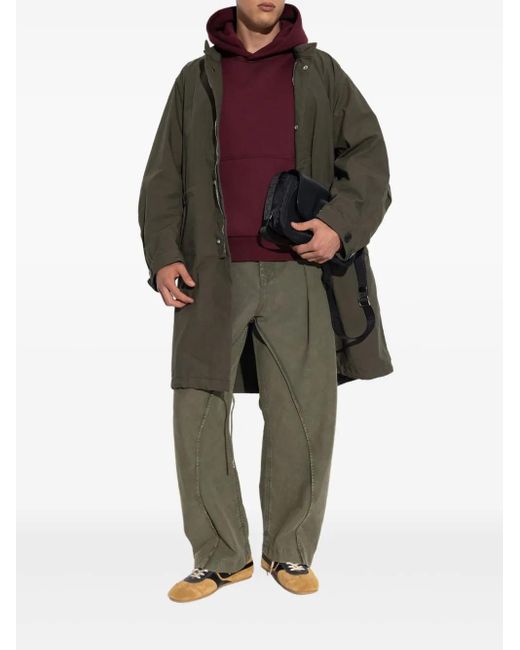 Givenchy Green Logo-print Parka Coat for men