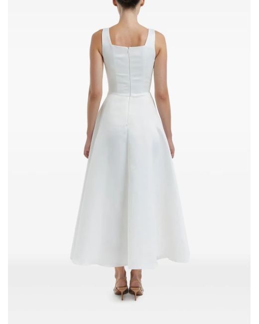 Abito Midi Con Corpetto Decorato di POST MERIDIEM in White