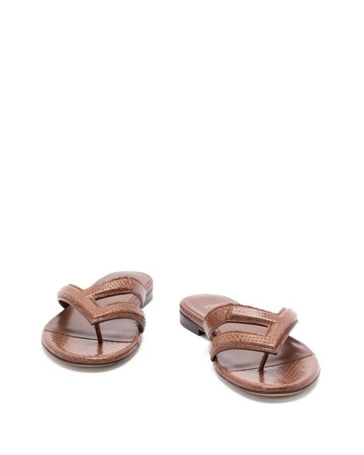 Fendi Brown Fling Flat Sandals