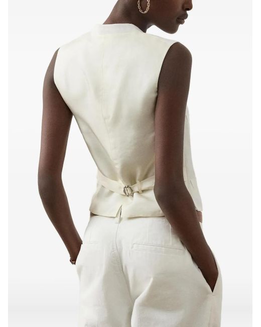 Ralph Lauren White Button-Up Jacket