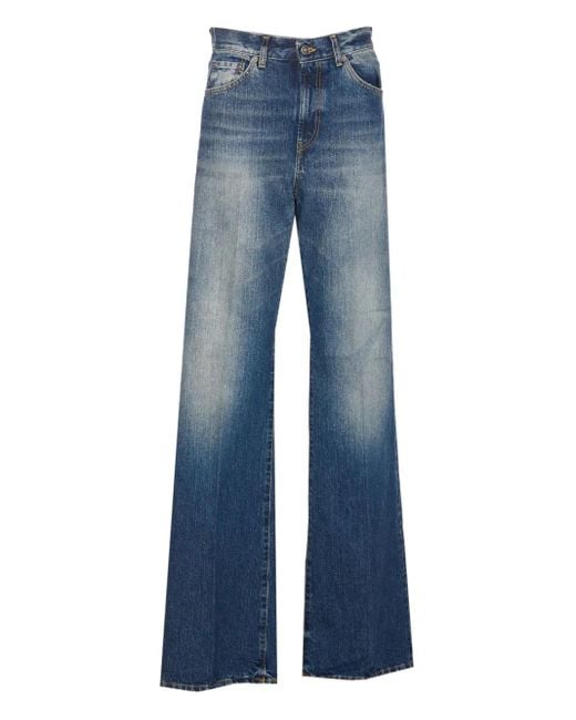 Dondup Blue Five-Pocket Frayed Jeans