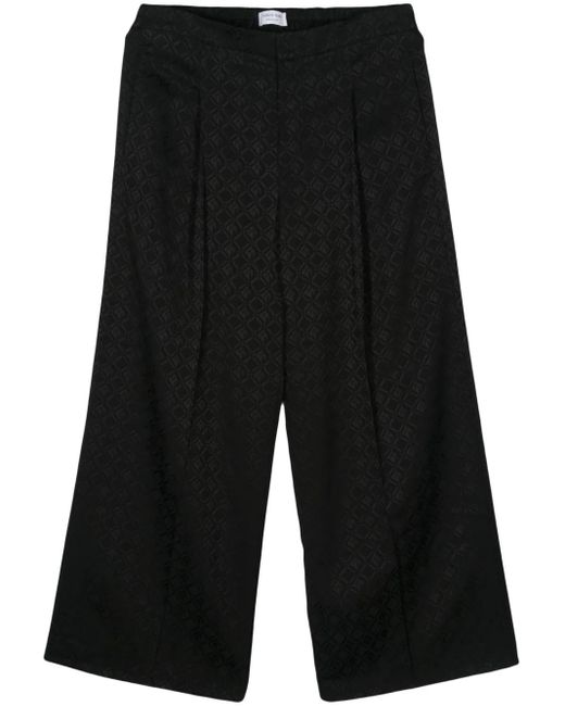 MARINE SERRE Black Moon Diamant-Jacquard Trousers for men