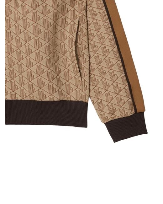 Lacoste Brown Paris Jacquard Striped Track Jacket for men