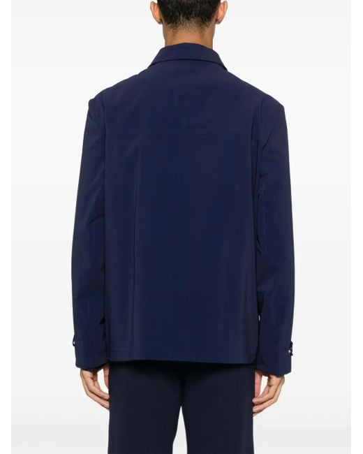 Brunello Cucinelli Blue Cotton Shirt Jacket for men