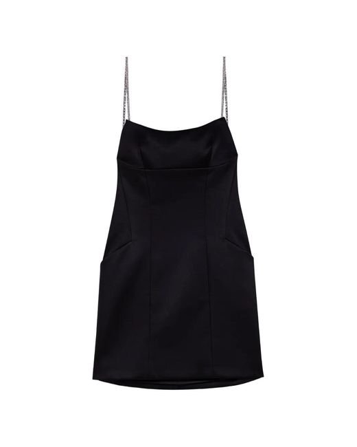 Maje Black Crystal-Embellished Backless Mini Dress