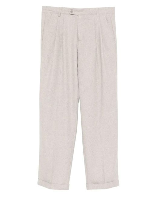 MARSĒM Hose Aus Filz Mit Falten in White für Herren