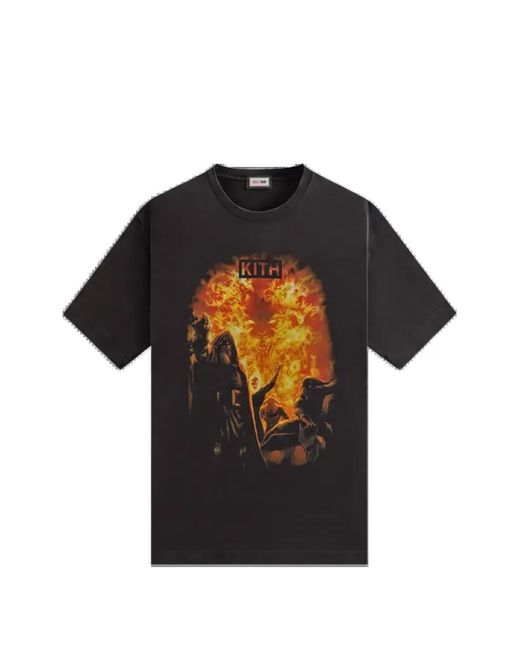 Kith Black X Marvel Villains Graphic-Print T-Shirt for men