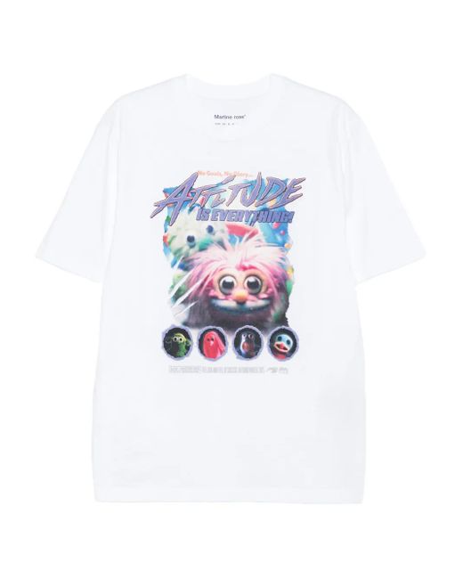 メンズ Martine Rose Graphic-print Cotton T-shirt White
