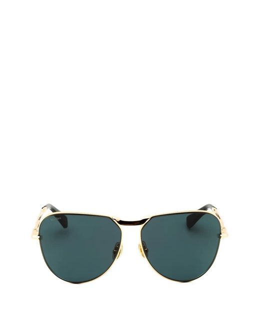 Max Mara Green Pilot-Frame Sunglasses