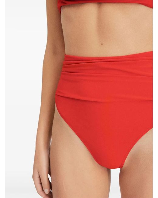 Jacquemus Red The Drapeado Bikini Bottoms