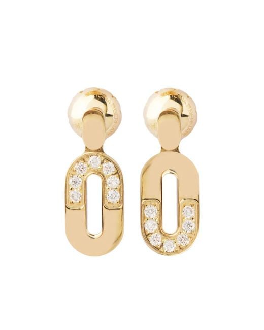 Officina Bernardi Metallic 18Kt Dea Diamond Drop Earrings
