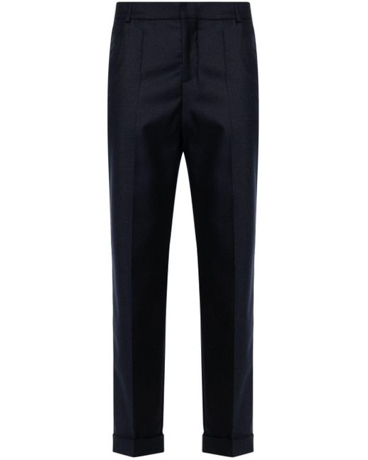 Balmain Blue Vrigin-wool Tailored Trousers for men