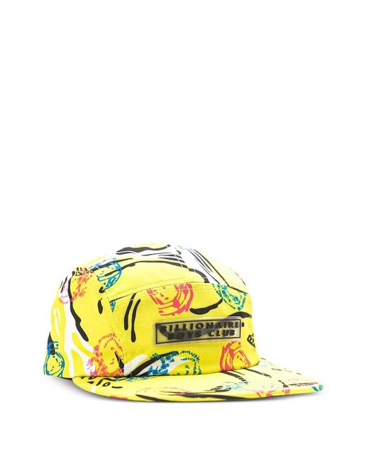 BBCICECREAM Yellow Waves Pattern Cap for men