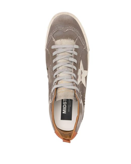 Golden Goose Deluxe Brand Brown Mid Star Canvas Upper Suede Tongue for men