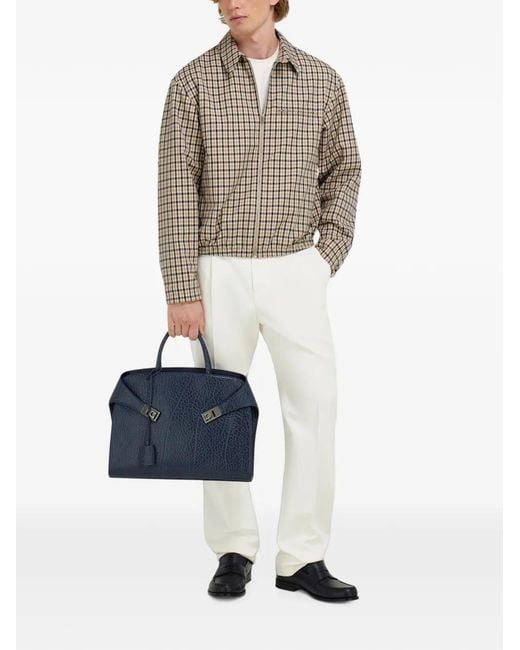 Ferragamo Blue Hug Briefcase for men