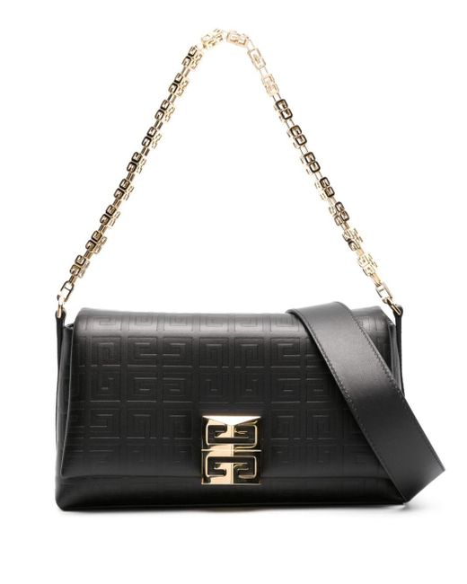 Givenchy Black Small 4g Leather Shoulder Bag