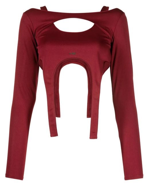 HELIOT EMIL Layered Long-Sleeved Crop Top