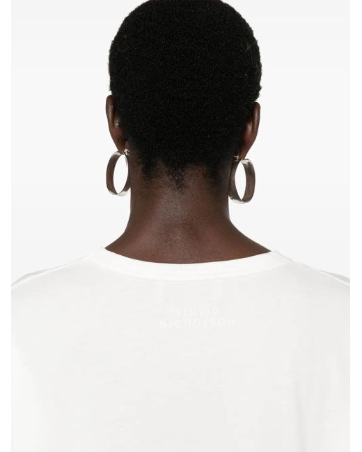 Studio Nicholson White Loop T-Shirt