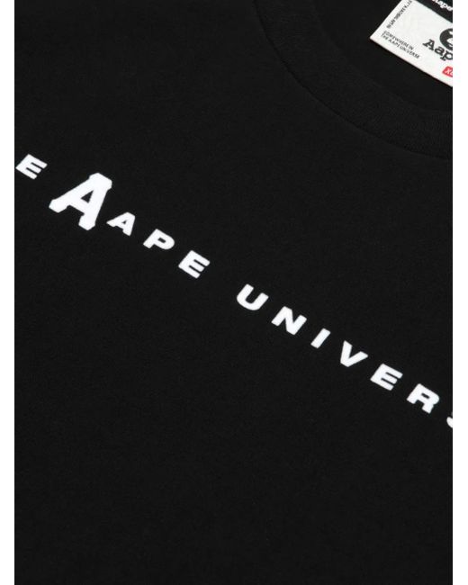 Aape By A Bathing Ape Black Logo T-Shirt for men