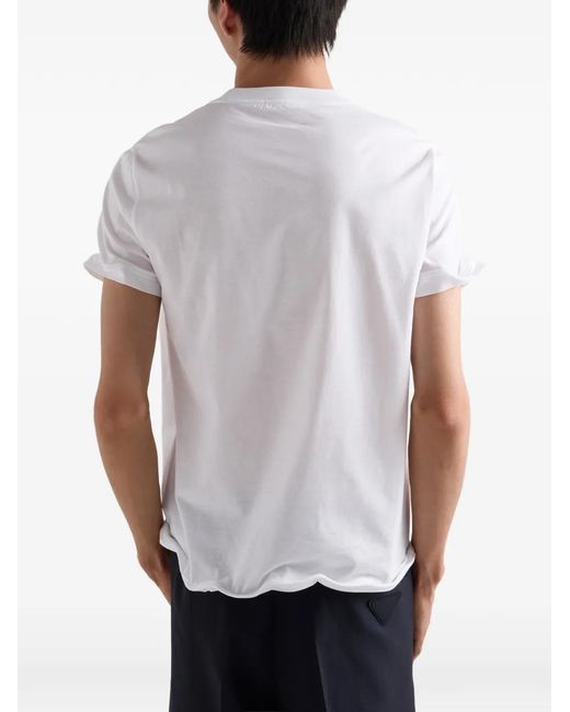 T-Shirt Shapeable di Prada in White da Uomo