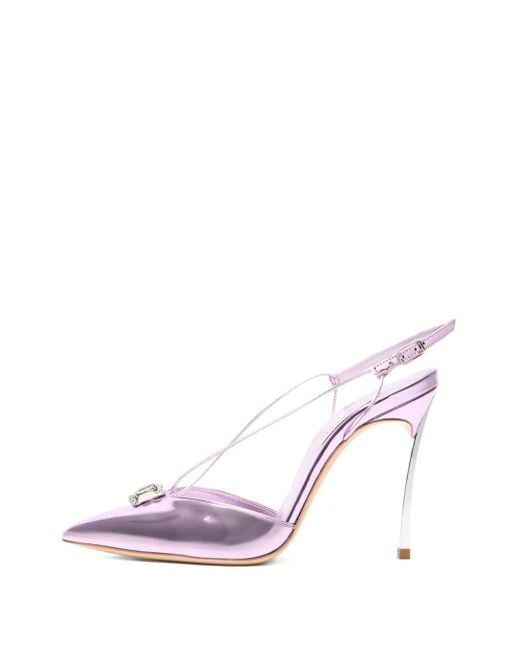 Zapatos con tacón de 100 mm Casadei de color Pink