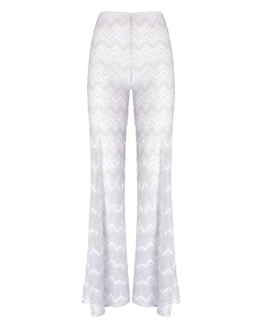 Missoni ジグザグ ラメ パンツ White