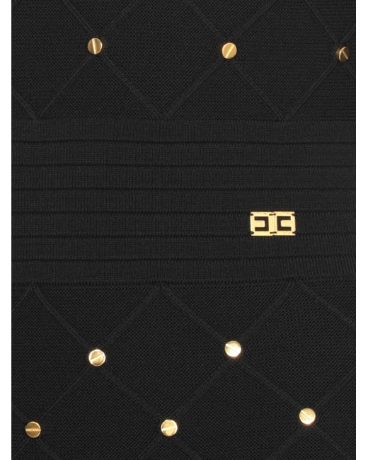 Elisabetta Franchi Black Mini Polka Dot Dress