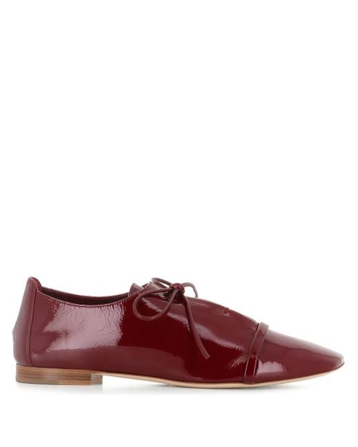 Malone Souliers Red Jean Patent Oxford Shoes