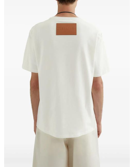 Jil Sander White Porcelain-Crafted Cotton Jersey T-Shirt for men