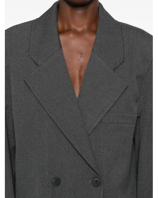 ELEH Gray Double-Breasted Blazer