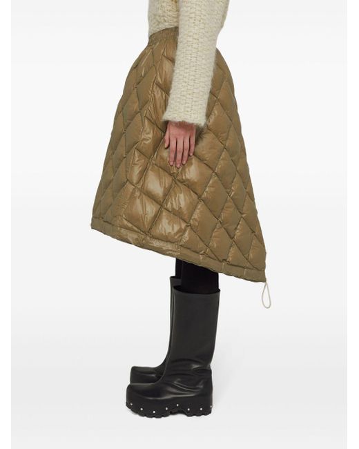 Jil Sander Down Quilted Midi Skirt in Natural Lyst UK