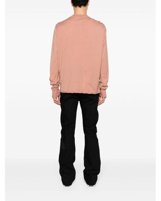 Lightweight cotton sweatshirt di Rick Owens in Pink da Uomo