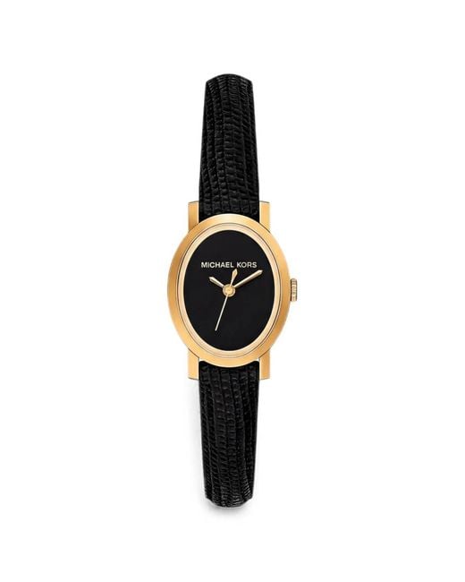 Michael Kors Black Montre Maude 22 Mm En Cuir