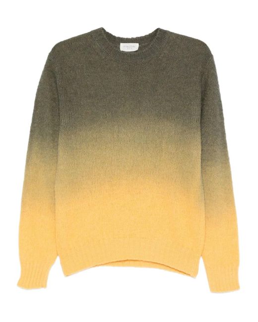 Tintoria Mattei 954 Yellow Ombré-Effect Sweater for men