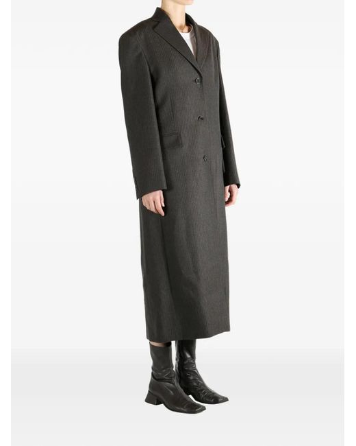 Calvin Klein Black Button Pockets Coat