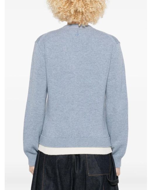 J.W. Anderson Blue Geknöpfter Cardigan im Layering-Look
