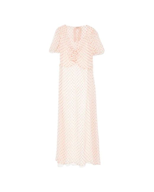N°21 White Polka-Dot Midi Dress