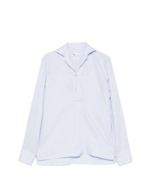 Doppiaa White Spread-Collar Button-Fastening Shirt for men