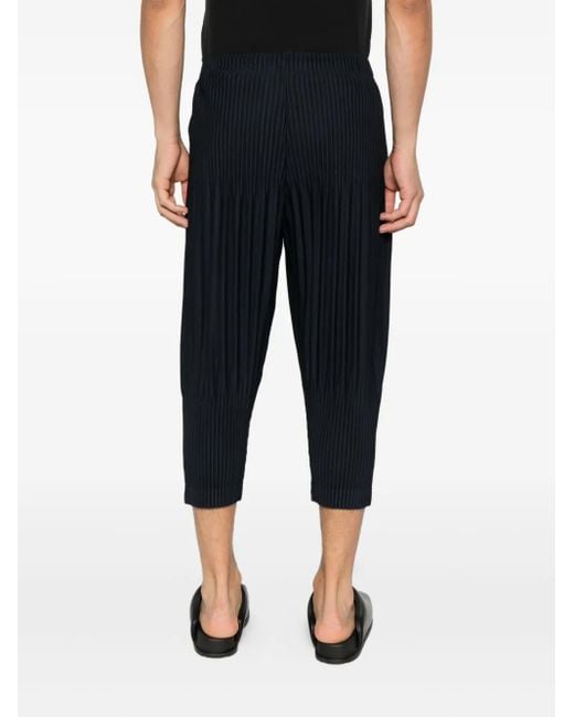 Homme Plissé Issey Miyake Blue Homme Plisse' Issey Miyake Pleated Trousers for men