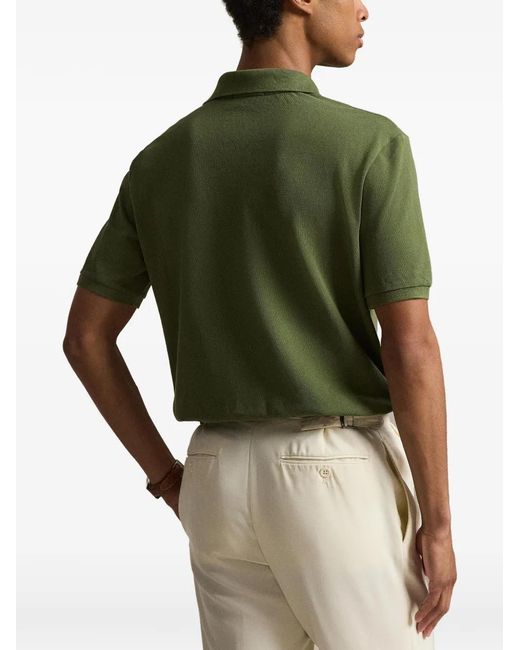 Polo Ralph Lauren Green Embroidered Triple-Pony Polo Shirt for men